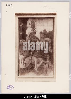 Foto der Malerei: `St. George`, c. 1520, erzkathedralbasilika St. Stanislaus und St. Wenzel in Krakau. Krieger, Natan (1844-1903), Fotograf, Krieger, Ignacy (Kraków ; Zakład fotograficzny ; 1860-1926), Fotostudio Stockfoto